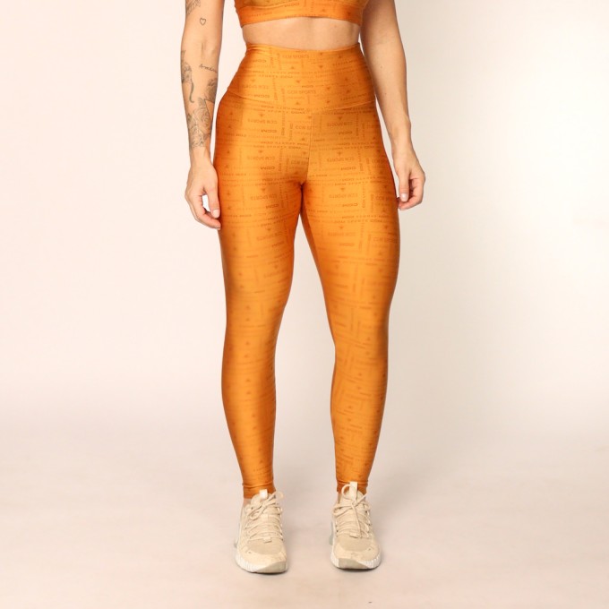 Legging Fitness Confort Logo Damasco