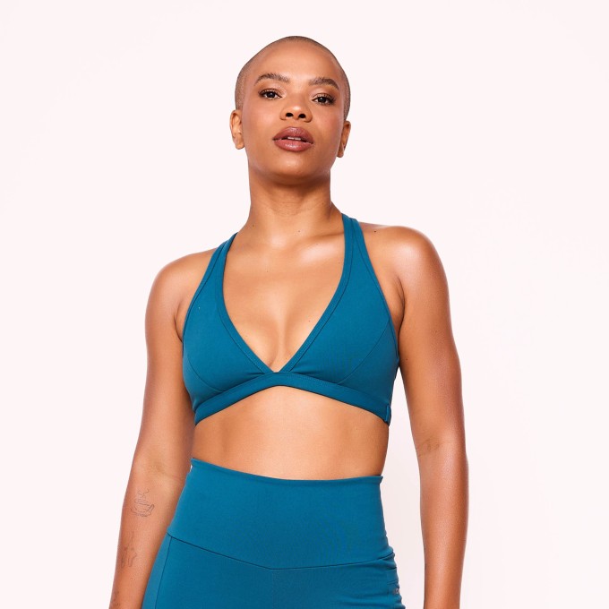 Top Fitness Compress Azul Petróleo