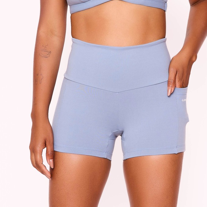 Short Fitness Compress Azul Jeans